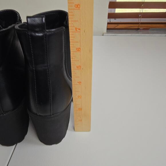 Moda Chics Black Platform Chunky Round Toe Boots Mobwife Rock Punk Edgy Goth 6.5 - Picture 7 of 11